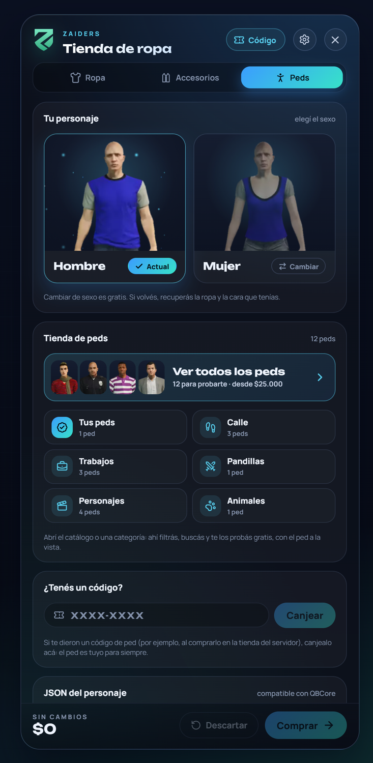 La sección Peds